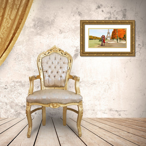 Boulevard of Trees (detail) Gold Ornate Wood Framed Art Print with Double Matting by Loumer, Dianne