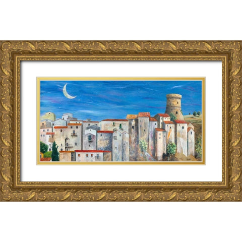 Villaggio silenzioso Gold Ornate Wood Framed Art Print with Double Matting by Larotonda, Donato