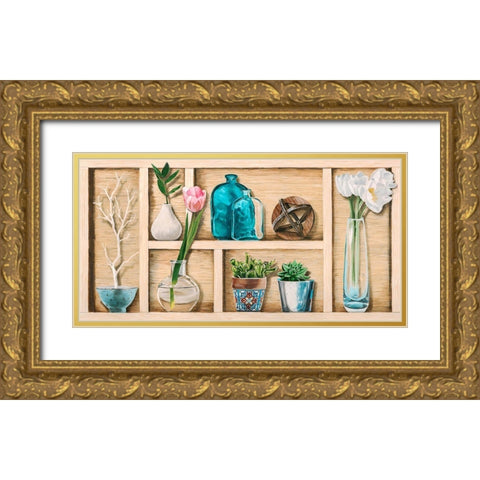 Collection de Memoires I Gold Ornate Wood Framed Art Print with Double Matting by Dolci, Elena