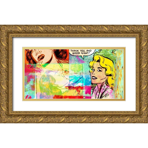 Thank You and Good Night Gold Ornate Wood Framed Art Print with Double Matting by Chestier, Eric