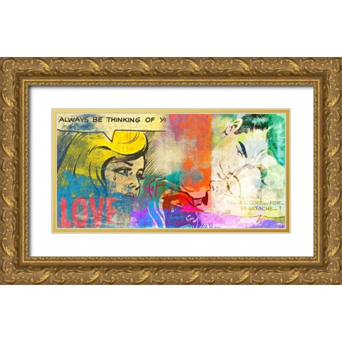 True Love! Gold Ornate Wood Framed Art Print with Double Matting by Chestier, Eric