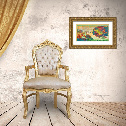 Creation of Adam 2.0 Gold Ornate Wood Framed Art Print with Double Matting by Chestier, Eric