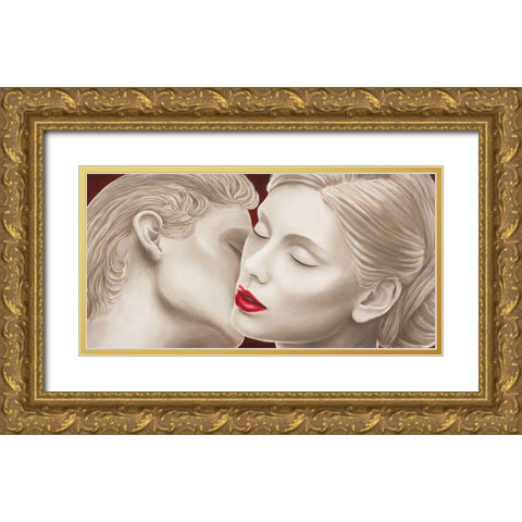 Eternal Lovers Gold Ornate Wood Framed Art Print with Double Matting by Eleanor, Setti