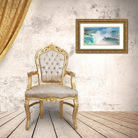 Iguazu Falls, Brazil Gold Ornate Wood Framed Art Print with Double Matting by Frank, Krahmer