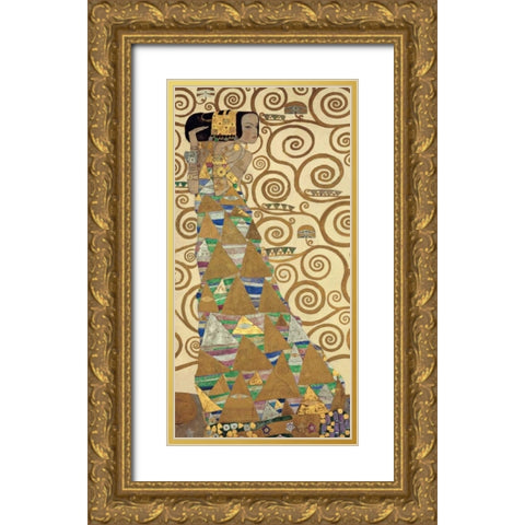 The Tree of Life I Gold Ornate Wood Framed Art Print with Double Matting by Klimt, Gustav