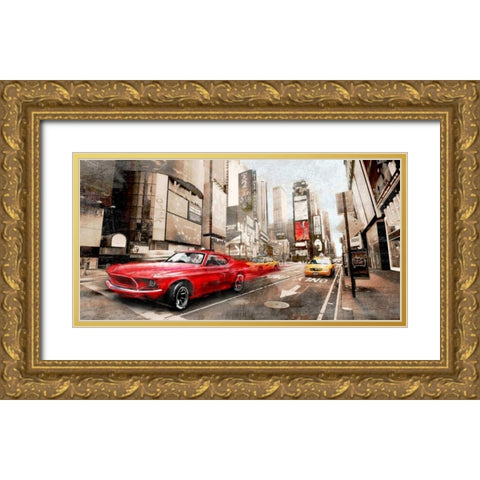 Red Rocket Gold Ornate Wood Framed Art Print with Double Matting by Baldo, Ivan