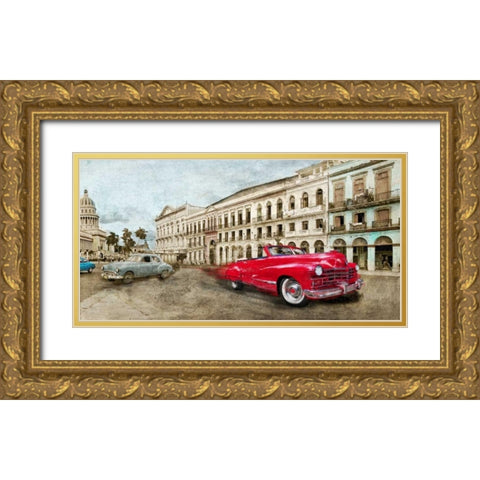 Habanera Gold Ornate Wood Framed Art Print with Double Matting by Baldo, Ivan