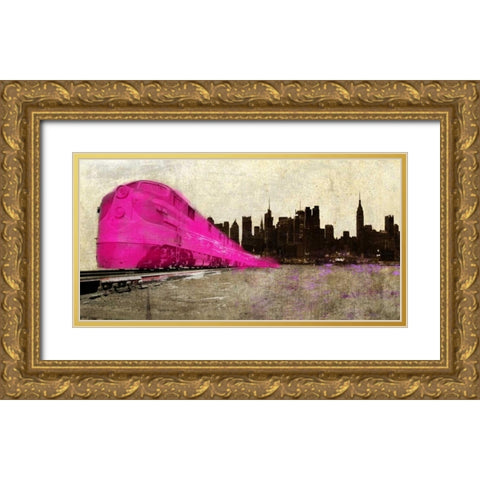 Steam Power Gold Ornate Wood Framed Art Print with Double Matting by Baldo, Ivan