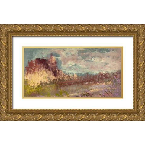 Paesaggio Gold Ornate Wood Framed Art Print with Double Matting by Corrado, Italo