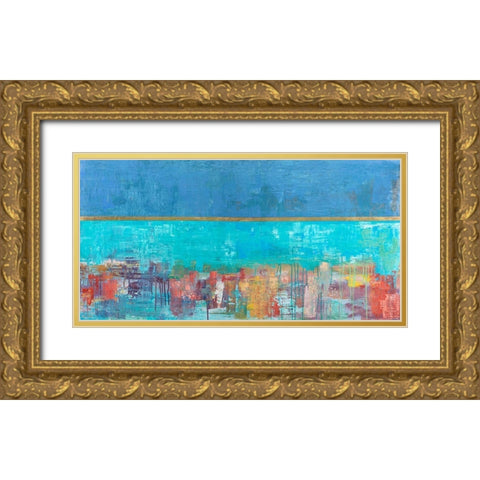 Riflessi Gold Ornate Wood Framed Art Print with Double Matting by Corrado, Italo