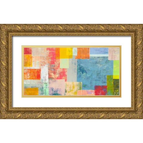 Kaleidos I Gold Ornate Wood Framed Art Print with Double Matting by Corrado, Italo