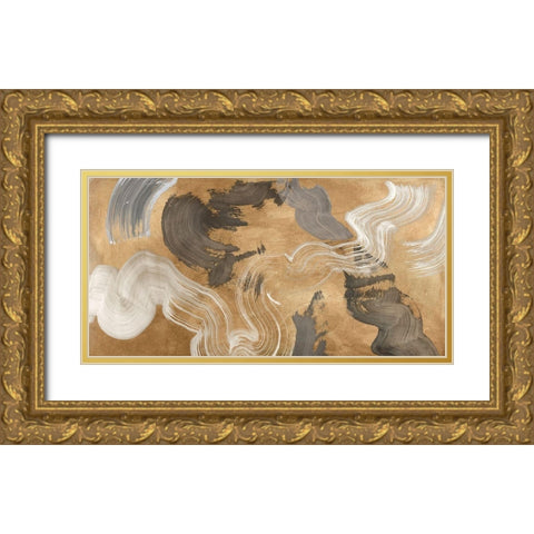 Metallic Movements Gold Ornate Wood Framed Art Print with Double Matting by Ikeda, Haru