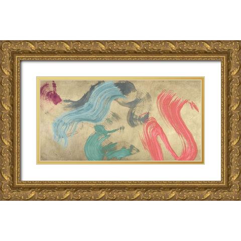 Waves of Relaxation Gold Ornate Wood Framed Art Print with Double Matting by Ikeda, Haru