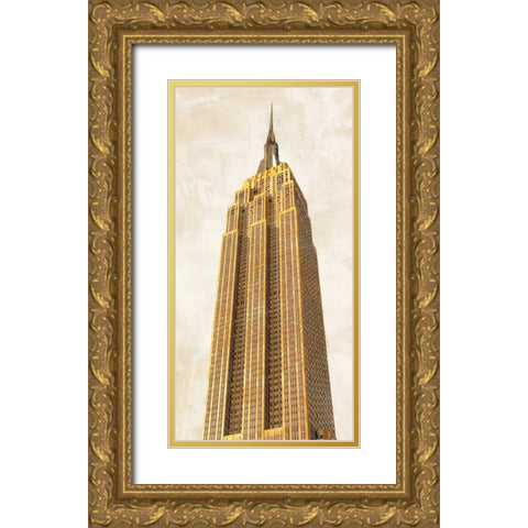 Gilded Skyscraper II Gold Ornate Wood Framed Art Print with Double Matting by Joannoo