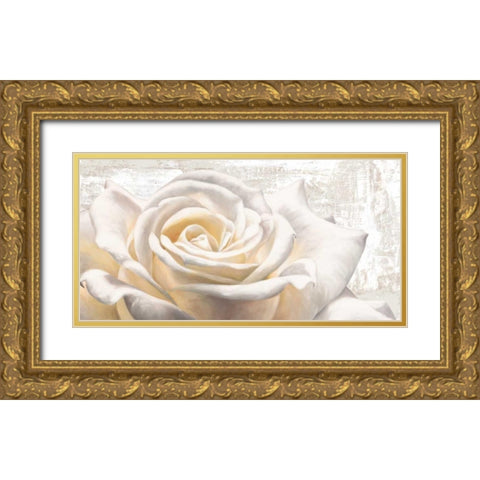 White on White Gold Ornate Wood Framed Art Print with Double Matting by Thomlinson, Jenny