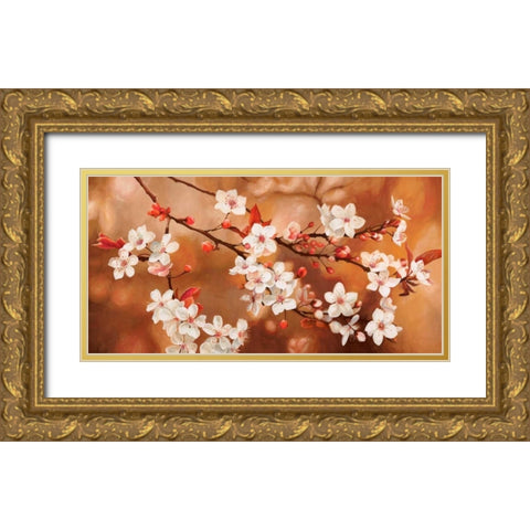 Sakura Gold Ornate Wood Framed Art Print with Double Matting by Thomlinson, Jenny