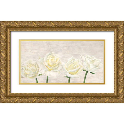 Classic Roses Gold Ornate Wood Framed Art Print with Double Matting by Jenny, Thomlinson