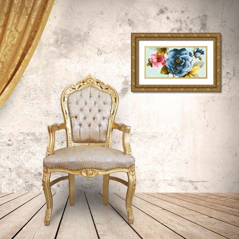 Azaleas III Gold Ornate Wood Framed Art Print with Double Matting by Keiko, Rei