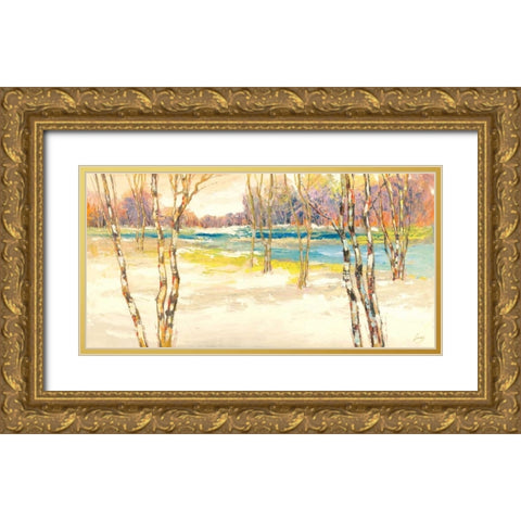 Bosco incantato I Gold Ornate Wood Framed Art Print with Double Matting by Lucas