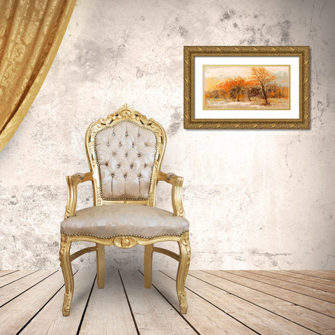 Foresta I Gold Ornate Wood Framed Art Print with Double Matting by Lucas