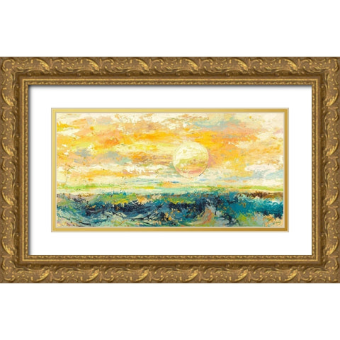Onde della sera Gold Ornate Wood Framed Art Print with Double Matting by Lucas