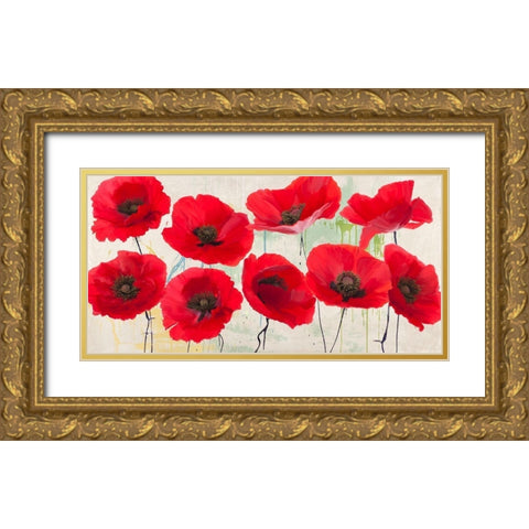 Pop Yes Gold Ornate Wood Framed Art Print with Double Matting by Villa, Luca