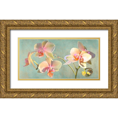 Jewel Orchids Gold Ornate Wood Framed Art Print with Double Matting by Villa, Luca