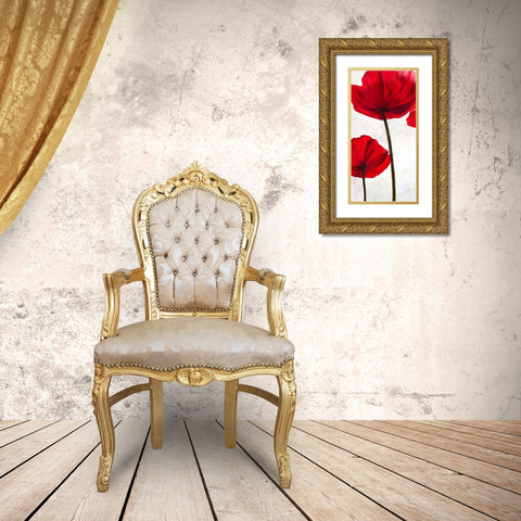 Reds I Gold Ornate Wood Framed Art Print with Double Matting by Villa, Luca