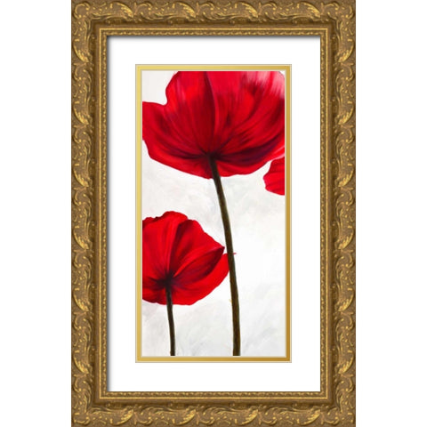 Reds I Gold Ornate Wood Framed Art Print with Double Matting by Villa, Luca