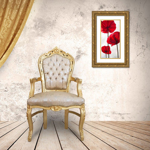 Reds III Gold Ornate Wood Framed Art Print with Double Matting by Villa, Luca