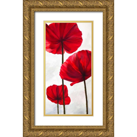 Reds III Gold Ornate Wood Framed Art Print with Double Matting by Villa, Luca