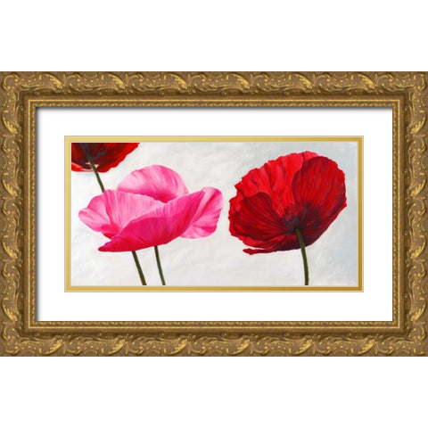 Trio Gold Ornate Wood Framed Art Print with Double Matting by Villa, Luca