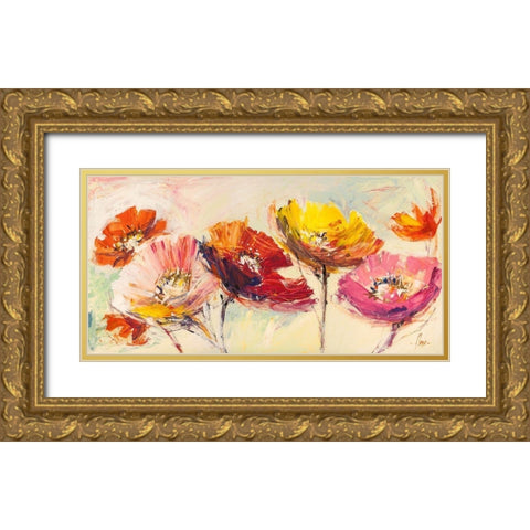 Nel vento Gold Ornate Wood Framed Art Print with Double Matting by Luigi, Florio