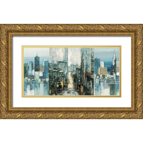 NYC-3 Gold Ornate Wood Framed Art Print with Double Matting by Luigi, Florio