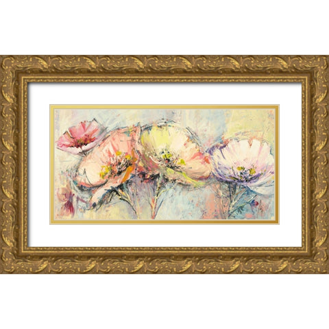 Fiori in primavera Gold Ornate Wood Framed Art Print with Double Matting by Florio, Luigi