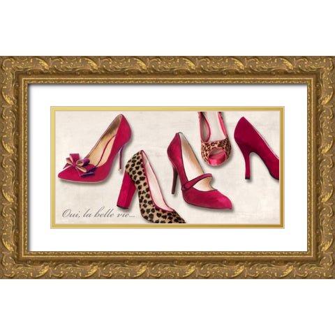 Oui la belle vieâ€¦ Gold Ornate Wood Framed Art Print with Double Matting by Clair, Michelle