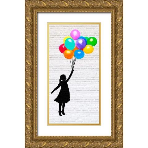 Learn to Fly Gold Ornate Wood Framed Art Print with Double Matting by Masterfunk Collective