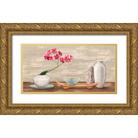 Enlightened Gold Ornate Wood Framed Art Print with Double Matting by Mills, Shin