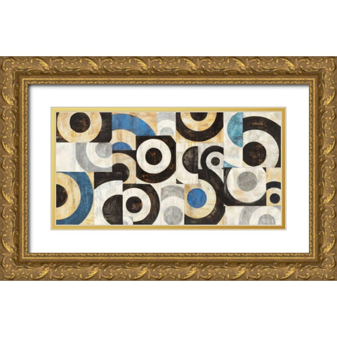 Universo circolare Gold Ornate Wood Framed Art Print with Double Matting by Nava, Sandro