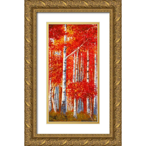 Betulle II Gold Ornate Wood Framed Art Print with Double Matting by Masera, Angelo