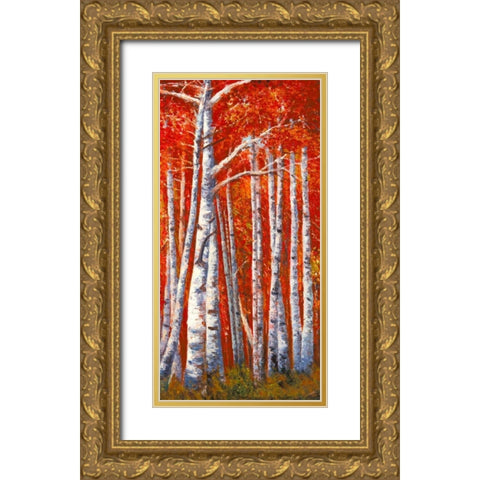 Betulle III Gold Ornate Wood Framed Art Print with Double Matting by Masera, Angelo