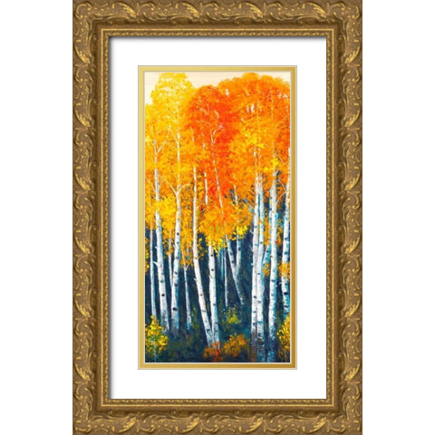 Autunno II Gold Ornate Wood Framed Art Print with Double Matting by Masera, Angelo