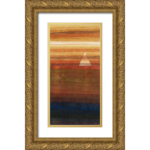 The Intercessor Gold Ornate Wood Framed Art Print with Double Matting by Klee, Paul