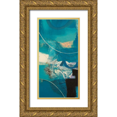 Un viaggio II Gold Ornate Wood Framed Art Print with Double Matting by Piovan, Maurizio