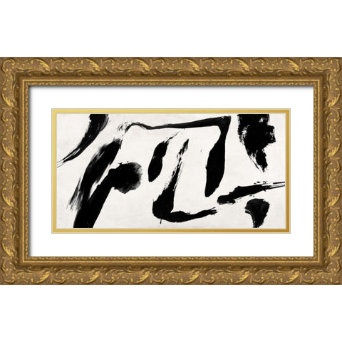 Travelling Gestures Gold Ornate Wood Framed Art Print with Double Matting by Peter, Winkel