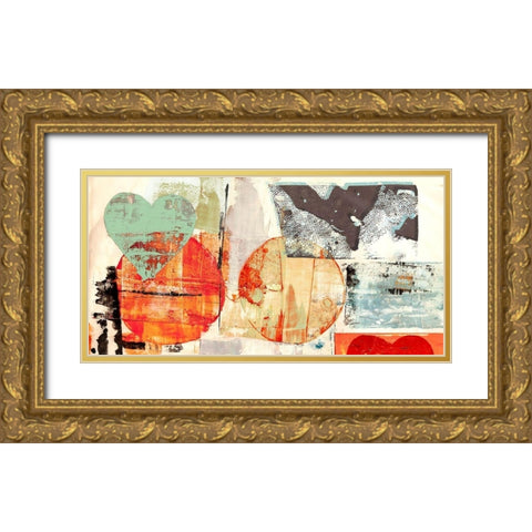 Pop Love #1 Gold Ornate Wood Framed Art Print with Double Matting by Winkel, Peter