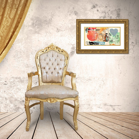 Pop Love #2 Gold Ornate Wood Framed Art Print with Double Matting by Winkel, Peter