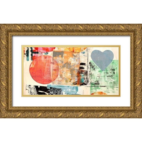 Pop Love #2 Gold Ornate Wood Framed Art Print with Double Matting by Winkel, Peter