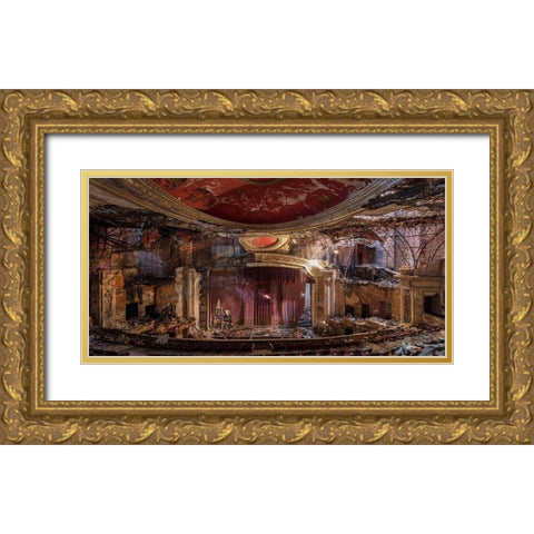Abandoned Theatre, New Jersey (detail I) Gold Ornate Wood Framed Art Print with Double Matting by Berenholtz, Richard