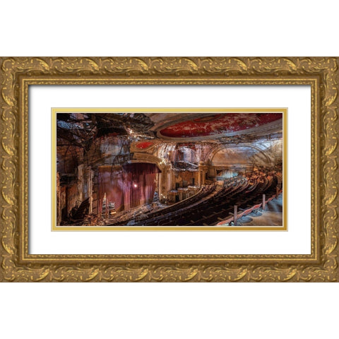 Abandoned Theatre, New Jersey (detail II) Gold Ornate Wood Framed Art Print with Double Matting by Berenholtz, Richard